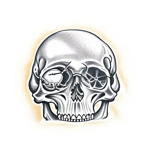 Melted Skull In An Ice Cream Cone