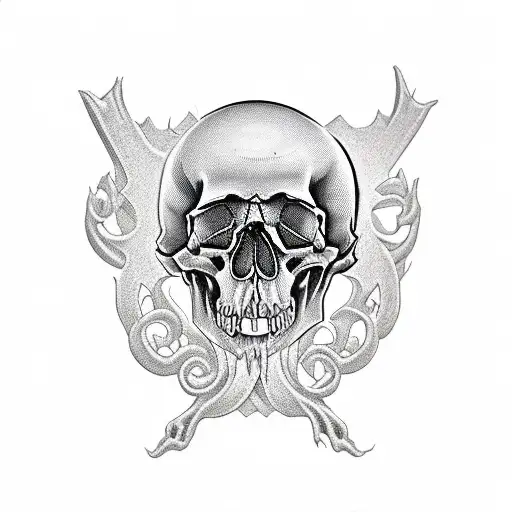 Gothic Religious Skull