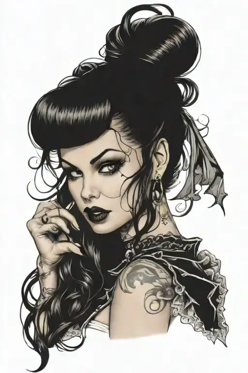 Sexy Gothic Pin Up Girl