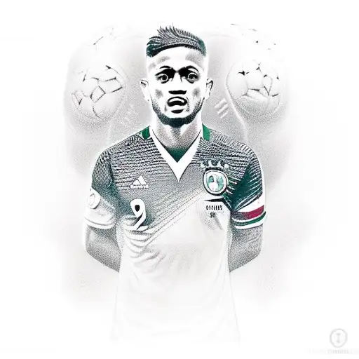 Soccer Player German Cano Of Fluminense Stands The Libertadores Tropheum