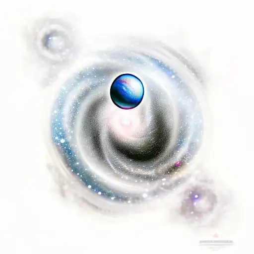 Galaxy Space Black Hole Eating Star