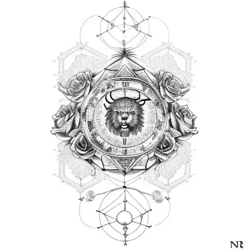 Dreamcatcher With Zodiac Sign Leo And Roses