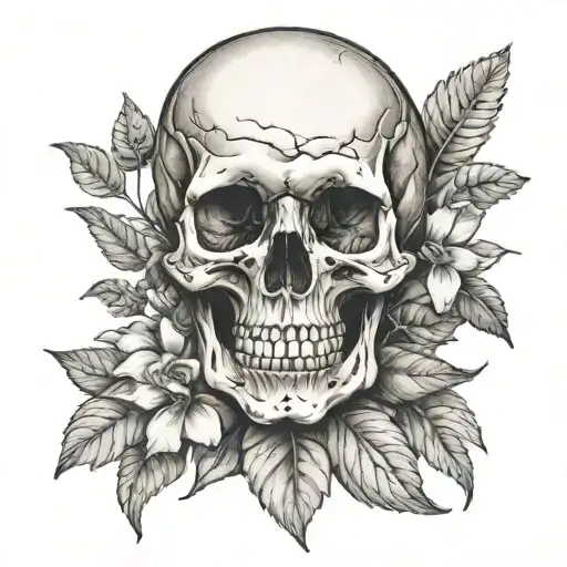 Skull Pot Plant Flower