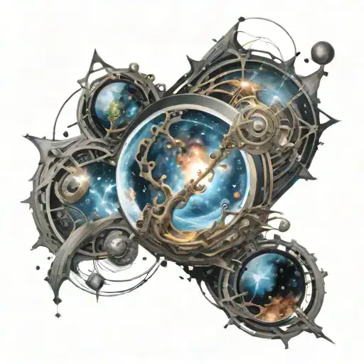 An Abstract Representation Of The Universe As A Gateway To The Afterlife