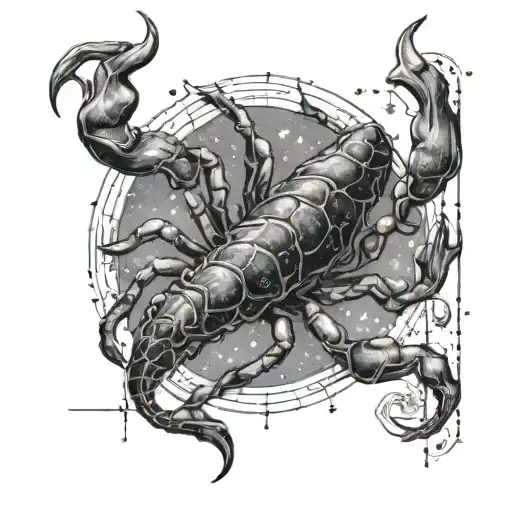 Scorpio Zodiac With Star Constellation