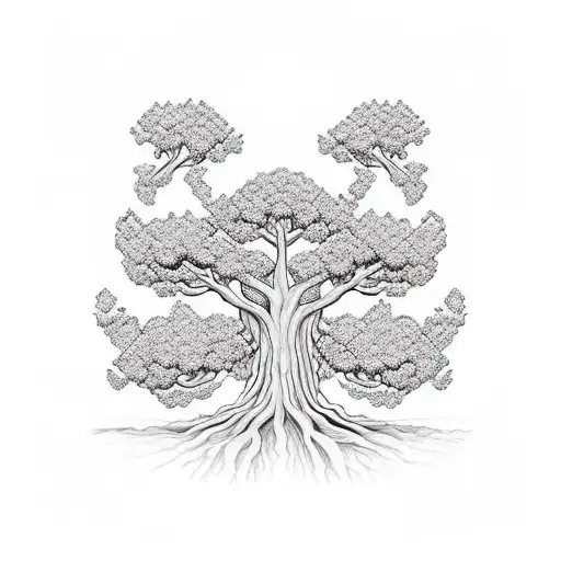 A Genealogy Tree Intertwined With Doctor Who Symbols