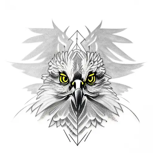 A Fierce Hawk Perched On A Branch