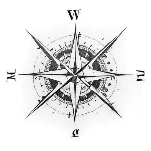 Ship Map Compass Lighthouse