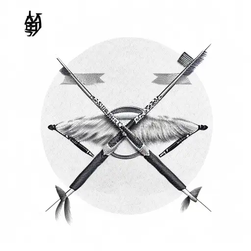 Native Shooting Bow And Arrow