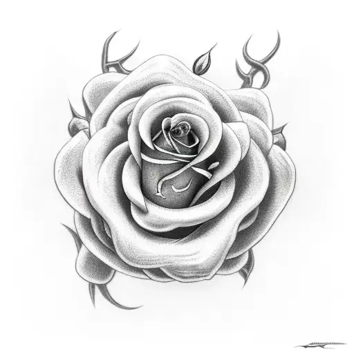 Snake Wrapped Around Rose Vine