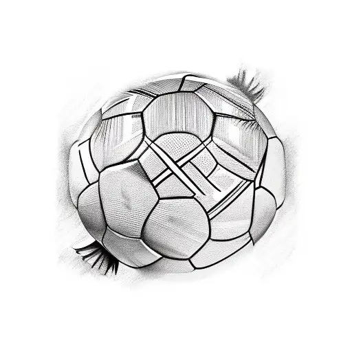 A Sketch-style Tattoo Of A Soccer Stadium Filled With Cheering Fans