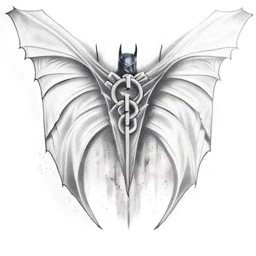 Giant Bat Wings Open