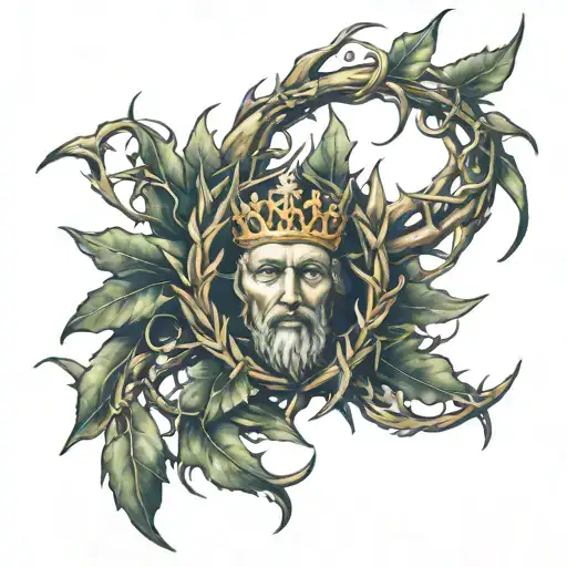 Laurel Wreath And Crown Of Thorns
