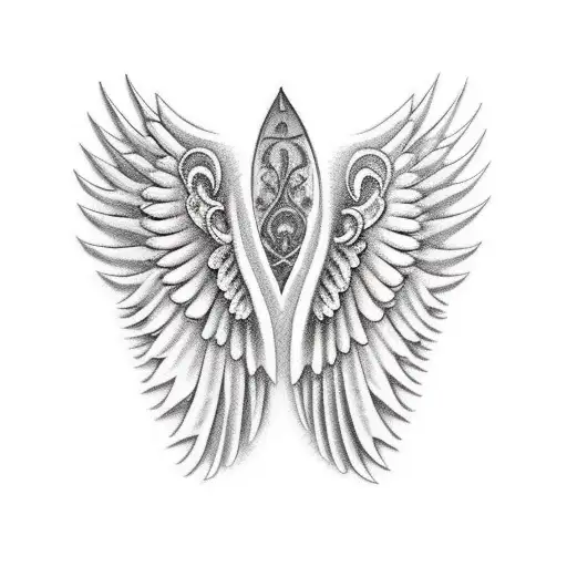 Angel Wings With An A Below