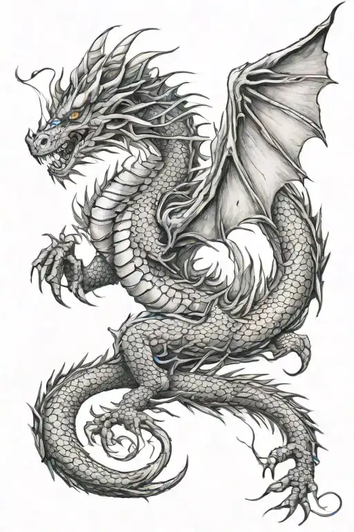 Dragon Tattoo Back Closure