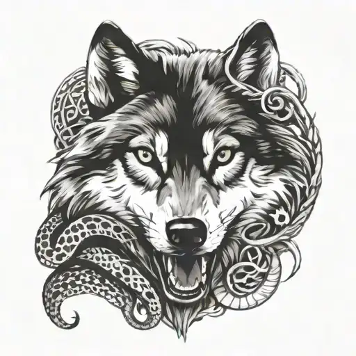 Wolf And Snake