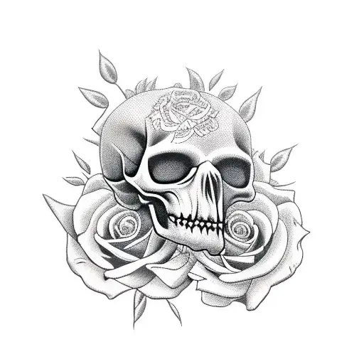 Jaguar Skull And Roses