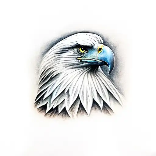 Realistic Bald Eagle For My Forearm With Wings Open From The Top