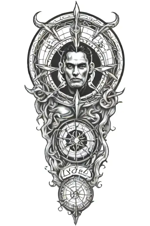 Loki With Eternal Compass And Rune