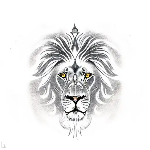 A Majestic Lion Of Judah Surrounded By A Halo Of Light