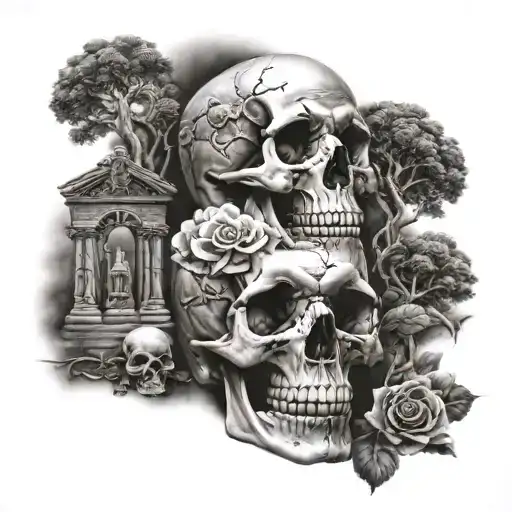 Skull And Cemetery