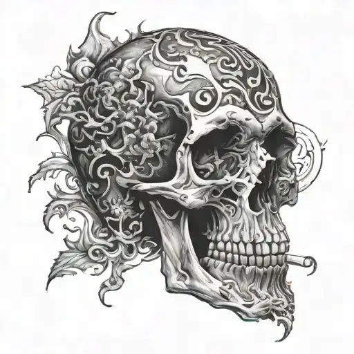 Skull Dark Smoke Black Smoke