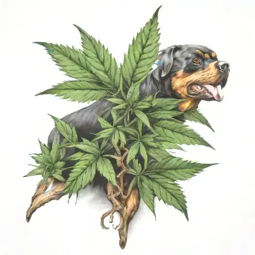Joint Cannabis Rottweiler