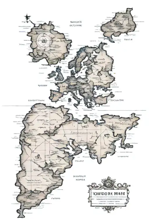 Old World Map Symbolizing My Son Born