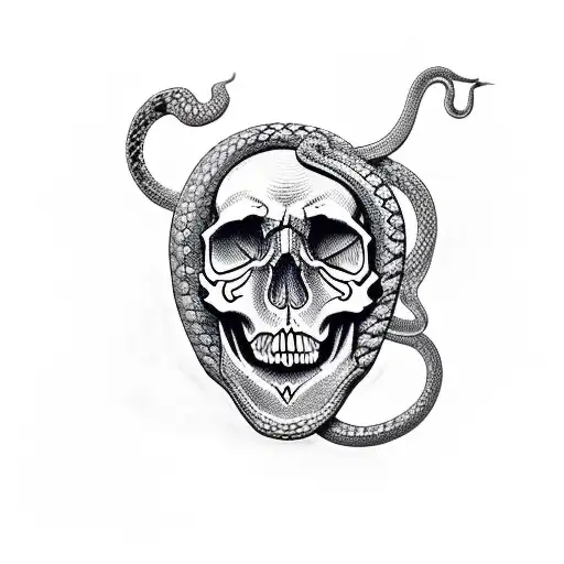 Skull With Snake Inside