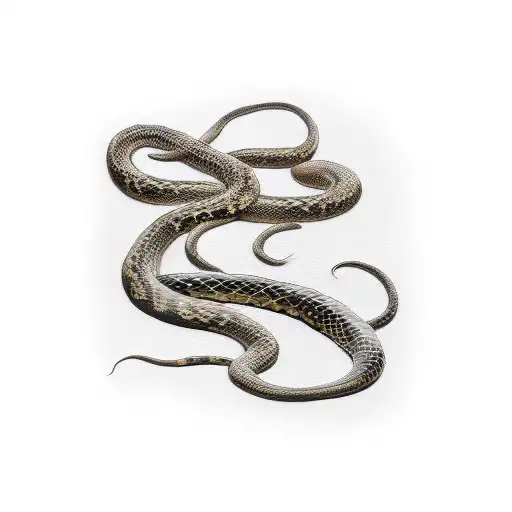 Timber Rattler Snake Spiraled Up My Arm With The Words Don't Tread On Me On The Snakes Back