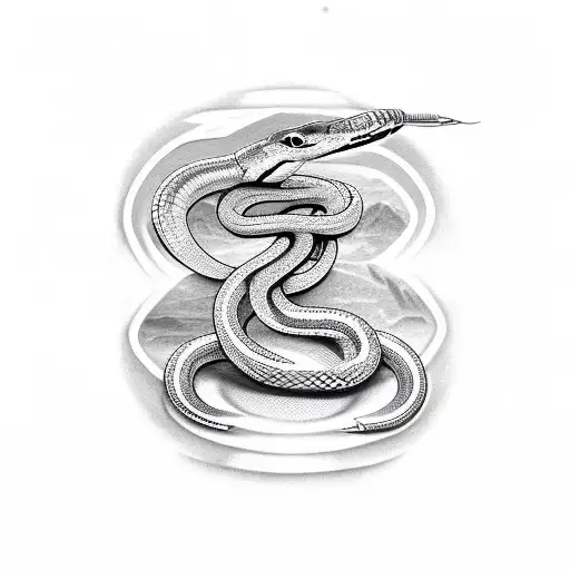 Snake With Hebrew On Its Skin