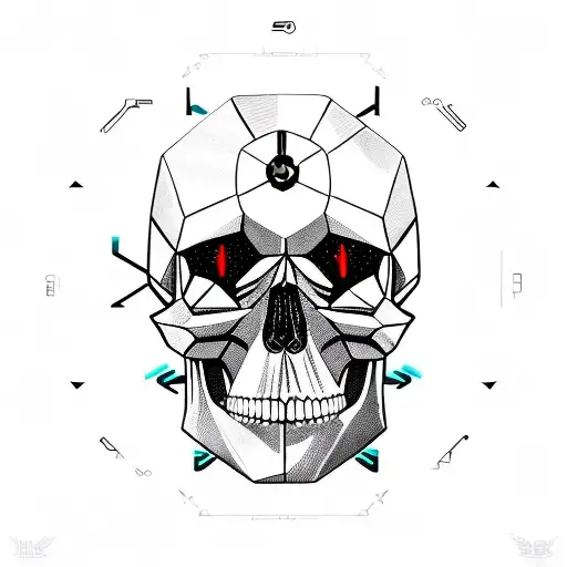 Cyber Skull With Hacking Aspect