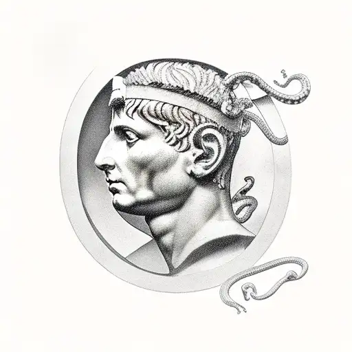 Caesar Augustus With A Snake And The Red Numbers 2006
