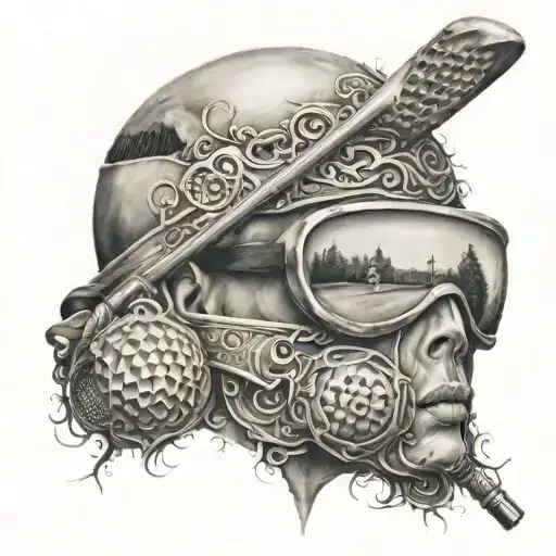 Divermask With Golf Stick