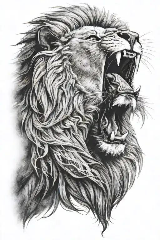 Lion Roaring Lion's Head