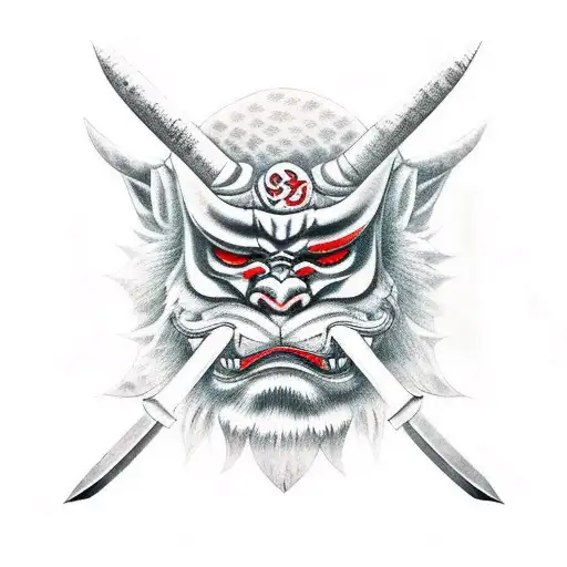 Oni Mask And Katana