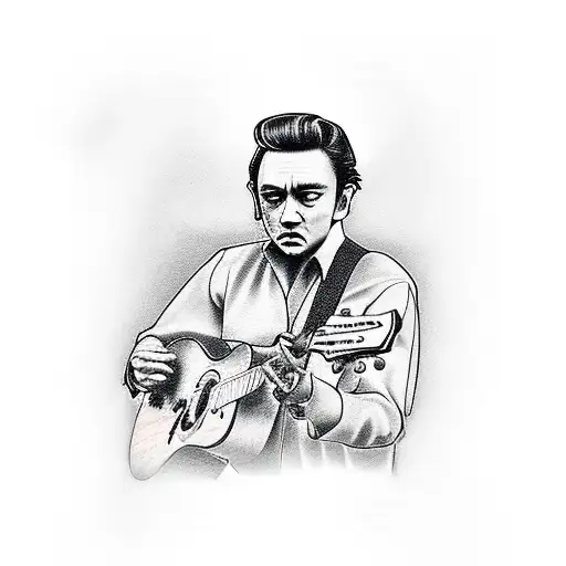 Jonny Cash With Guitar