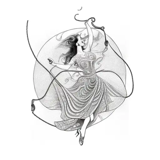 An Elegant Woman Swinging On A Vine With A Backdrop Of The Sydney Opera House