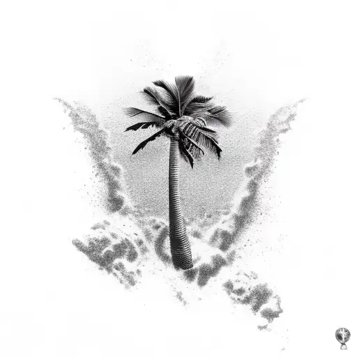 Beach Palm Tree Skeleton Terminator Cyborg War Viet Nam