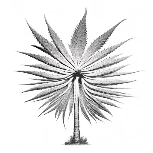 Very Tall Palm Tree Cannabis