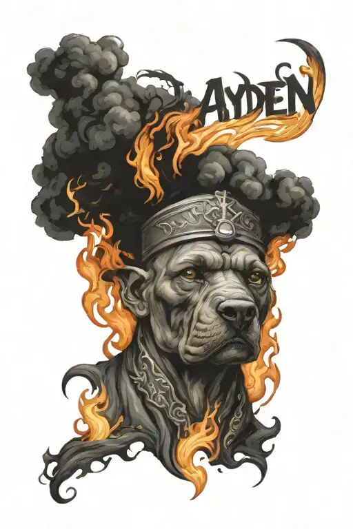 Ayden Name Whit Fire Coming