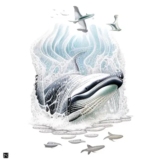 Jungle And Water And Whale