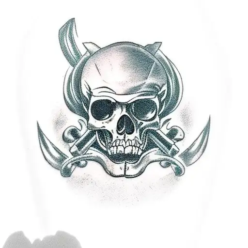 Peg Leg Pirate Standing On A Treasure Chest