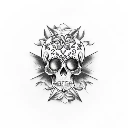 Realistic Sugar Skull
