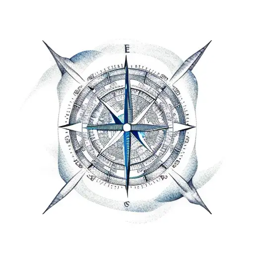 Ocean Wave With Compass