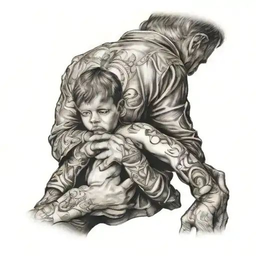 Father Holding Hands