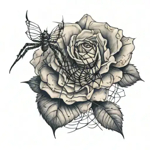 Rose And Spider