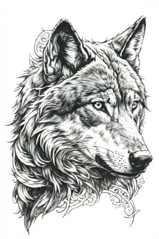 Transforming Wolf Face