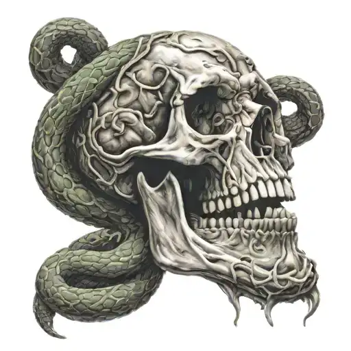 Skull And Snake