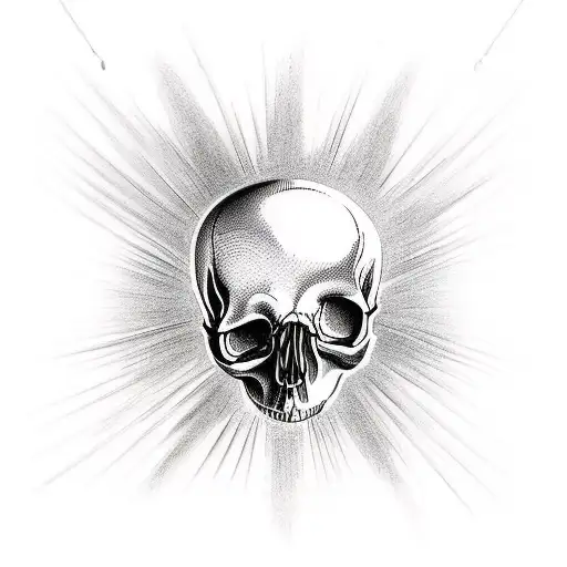 Anatomical Skull With Halo